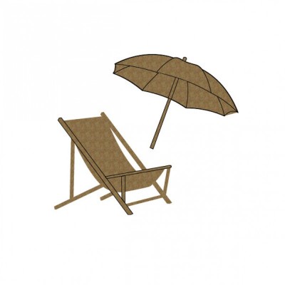 Creative Embellishments - Chipboard «Chair and Umbrella 2» 2 pcs
