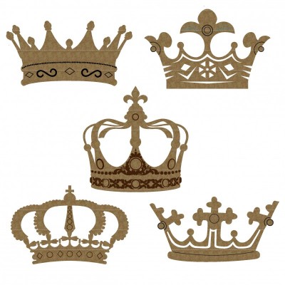 Creative Embellishments - Chipboard «Crown set 1» 5 pcs