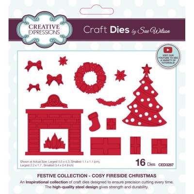 Creative Expressions - Die «Cosy Fireside Christmas» 16 pcs