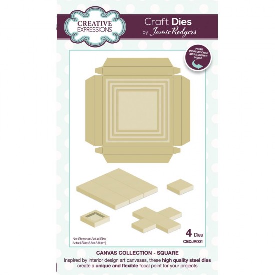 Creative Expressions - Die Canvas Collection «Square 3D» 4 pièces