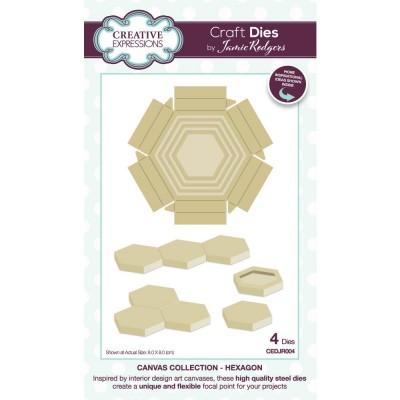 Creative Expressions - Die Canvas Collection «Hexagon 3D» 4 pièces