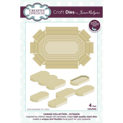 Creative Expressions - Die Canvas Collection «Octagon 3D» 4 pièces