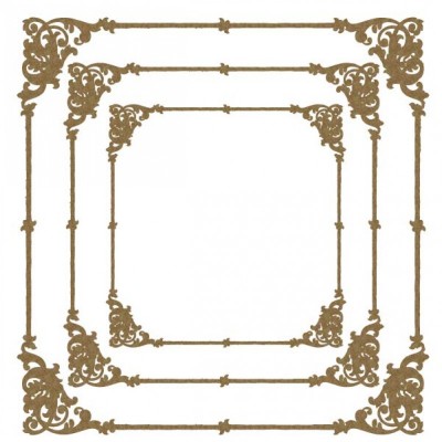 Creative Embellishments - Chipboard «Flourish Corner Frames» 3 pcs