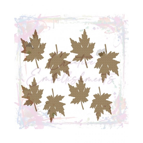 LIQUIDATIONCreative Embellishments - Chipboard «Maple Leaves Set 3»( Le prix indiqué ci-dessous est déjà réduit à 50%)
