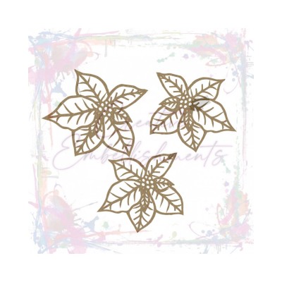 Creative Embellishments - Chipboard  «Poinsettia»