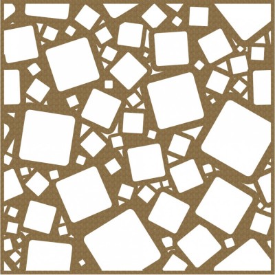 LIQUIDATION-Creative Embellishments - Chipboard «Squared Panel» 6" x 6"( Le prix indiqué ci-dessous est déjà réduit à 50%)