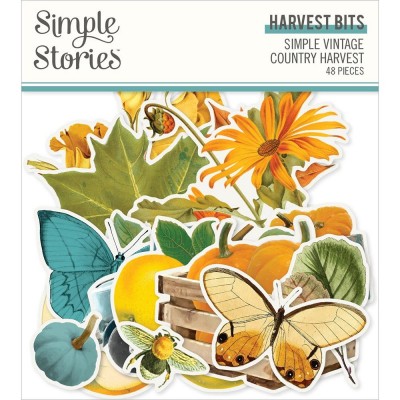 SImple Stories - Éphéméra «Simple Vintage Country Harvest» 48 pcs