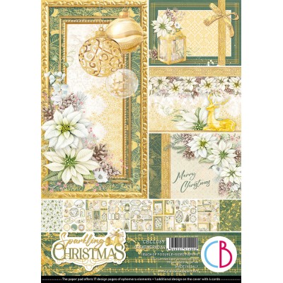 Ciao Bella - Collection de papier 8.3 x 11.7 pouces"  «Sparkling Christmas» 9 feuilles recto-verso