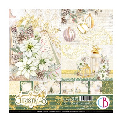 Ciao Bella - Collection de papier «Sparkling Christmas»  8" X 8" recto-verso 12 feuilles
