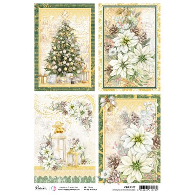 Ciao Bella - Papier de riz «Sparkling Christmas Cards»  8.5" X 11"