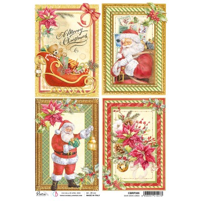 Ciao Bella - Papier de riz «Dear Santa Cards»  8.5" X 11"