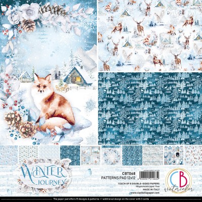 Ciao Bella - Collection de papier 12" X 12" recto-verso 8 feuilles «Winter Journey»