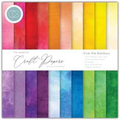 Craft Consortium - «Over The Rainbow» paquet de papier  6" X 6"