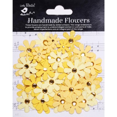 Little Birdie - Sparkle Florettes Paper Flowers «Sunshine» 80 pièces