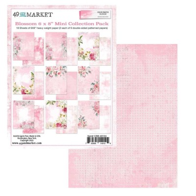 LIQUIDATION-49 & Market - bloc de papier collection «Color Swatch Blossom» 6 X 8" 28 feuilles (Le prix ci-dessous est déjà en rabais)