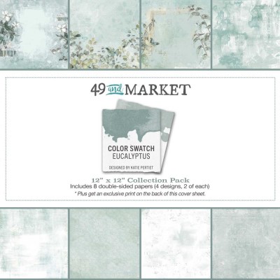  49& Market - bloc de papier collection «Color Swatch Eucalyptus» 12 x 12" 8 feuilles