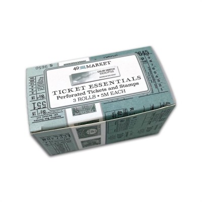 49 & Market - Éphéméras  «Color Swatch Eucalyptus Ticket Essentials -Fern» 3 rouleaux