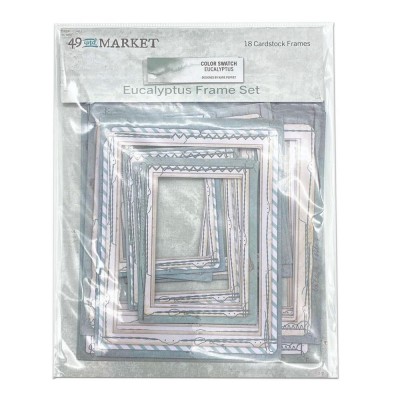 49 & Market - Étiquettes de la collection  «Color Swatch Eucalyptus Frame Set» 18 pièces