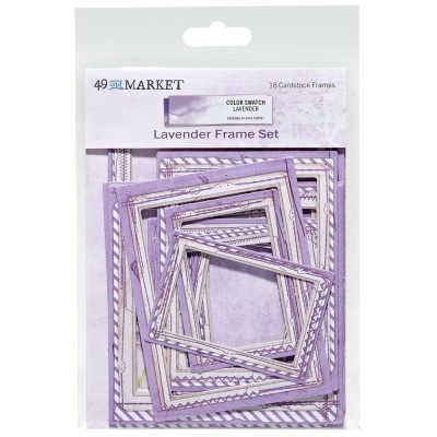 49 & Market - Étiquettes de la collection  «Color Swatch Lavender Frame Set» 18 pièces