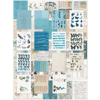49 & Market - bloc de papier collection «Color Swatch Ocean Collage Sheets» 6 X 8" 40 feuilles
