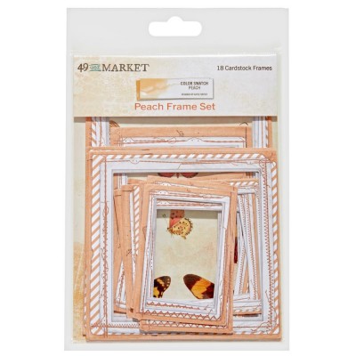 49 & Market - Étiquettes de la collection  «Color Swatch Peach Frame Set» 18 pièces