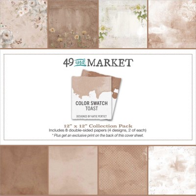  49& Market - bloc de papier collection «Color Swatch Toast» 12 x 12" 8 feuilles