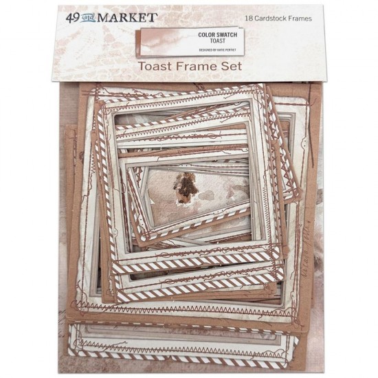 49 & Market - Étiquettes de la collection  «Color Swatch Toast Frame Set» 18 pièces