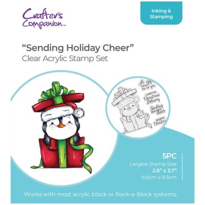 Crafter's Companion- Estampes «Sending Holiday Cheer» 5 pièces