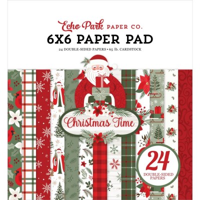 Echo Park - Bloc de  papier double face «Christmas Time»  6" X 6"   24 feuilles