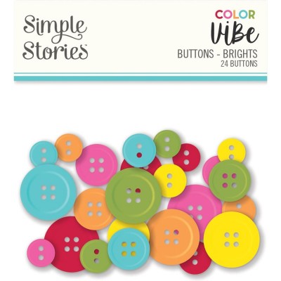 Simple Stories - Boutons collection ColorVibe «Brights» 24 pcs