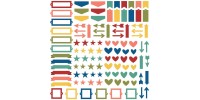 Simple Stories - Éphéméra en chipboard collection ColorVibe «Bolds» 120 pcs