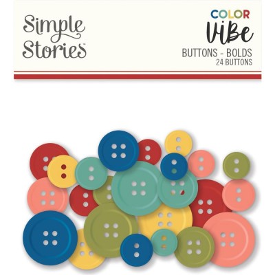 Simple Stories - Boutons collection ColorVibe «Bolds» 24 pcs