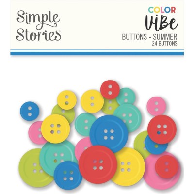 Simple Stories - Boutons collection ColorVibe «Summer» 24 pcs