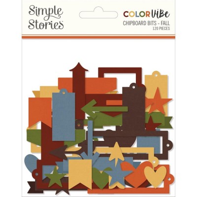 Simple Stories - Éphéméra en chipboard collection ColorVibe «Fall» 120 pcs
