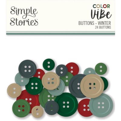 Simple Stories - Boutons collection ColorVibe «Winter» 24 pcs