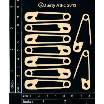  Dusty Attic - Chipboard  «Safety Pins»