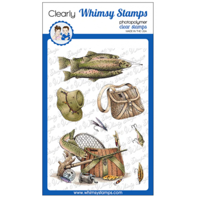Whimsy Stamps- Estampe «Fishing Fanatics» 7 estampes