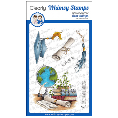 Whimsy Stamps- Estampe «Graduation» 6 estampes