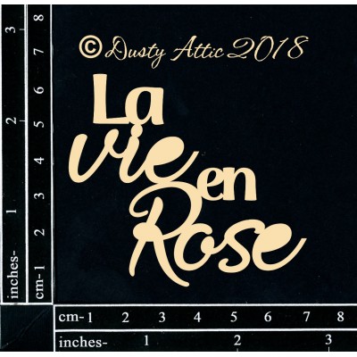 Dusty Attic - Chipboard «La vie en rose»