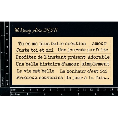 Dusty Attic - Chipboard «French Wordplay #1»