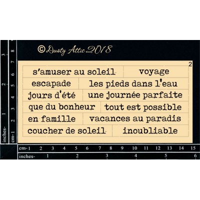 Dusty Attic - Chipboard «French Wordplay #2»