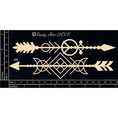  Dusty Attic - Chipboard  «Geo Tribal Arrows #3»