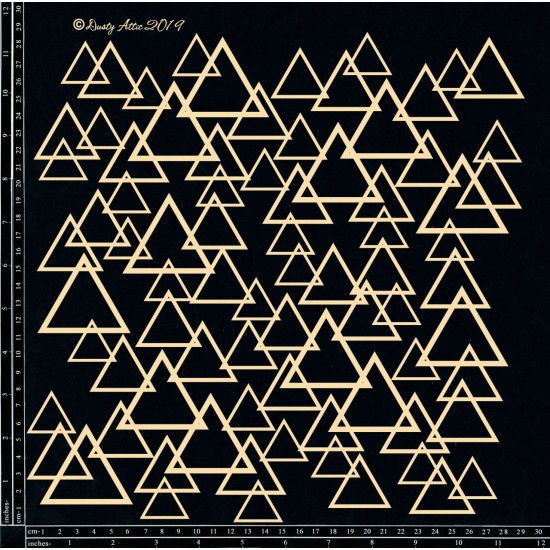  Dusty Attic - Chipboard «Triangle Panel Large» 12"