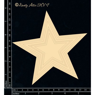 Dusty Attic - Chipboard «Get Framed – Star»