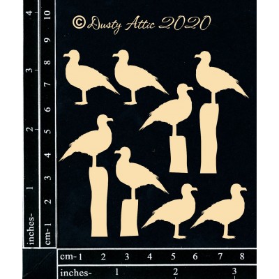  Dusty Attic - Chipboard  «Mini Seagulls # 2»