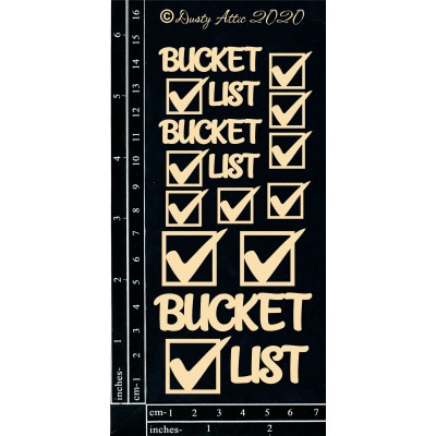 Dusty Attic - Chipboard «Bucket List»
