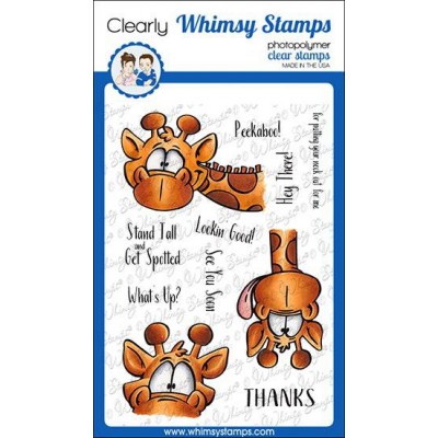 Whimsy Stamps- Estampe «Giraffes Peeking» 11 estampes