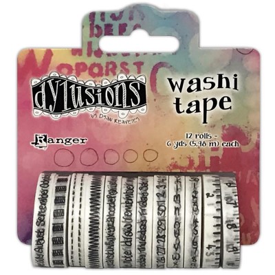 Dylusions By Dyan Reaveley -  «White Washi Tape » 12 pièces