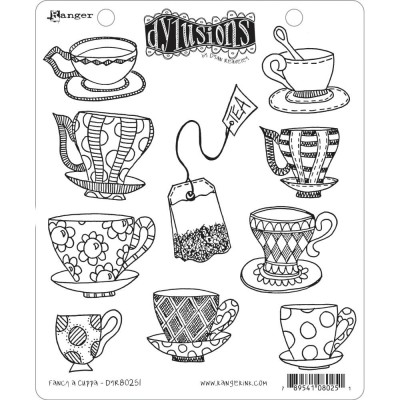 Dyan Reaveley's Dylusions Stamps   «Fancy a Cuppa»  10 pièces