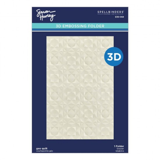 Spellbinders - Simon Hurley - Plaques à embosser 3D  «Geo Quilt»